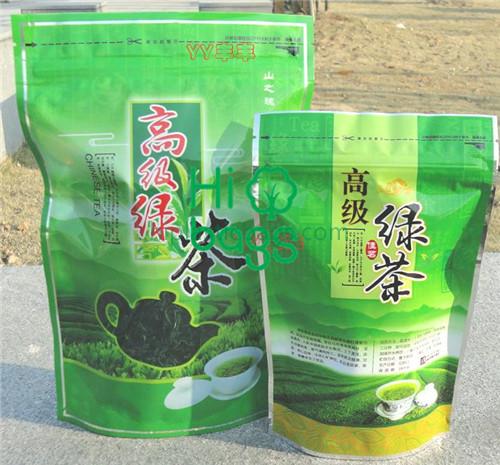 Laminated green tea plastic bags A